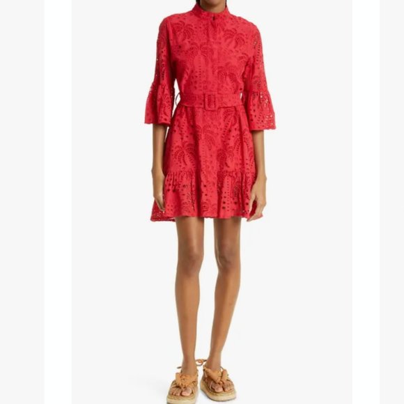 🥭FARM Rio Cotton Eyelet Minidress - Picture 2 of 15